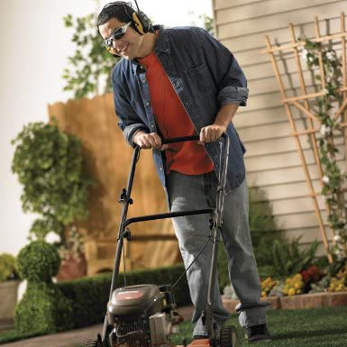 3M WorkTunes AM_FM Hearing Protector with Audio Assist Technology Lawn Mower