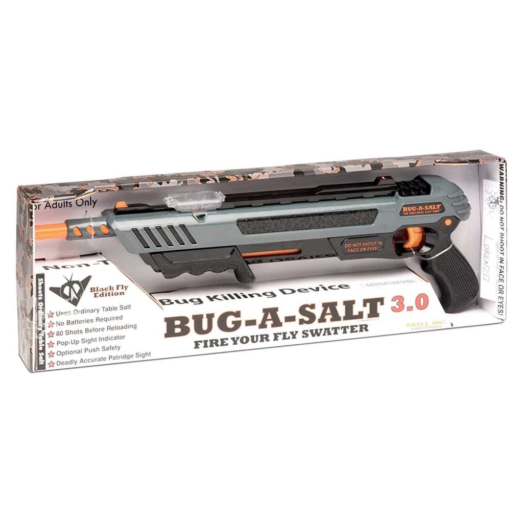 Bug-A-Salt Fly Annihilator Upgraded Salt Gun Packaging - Birthday Gifts For The Impossible Man