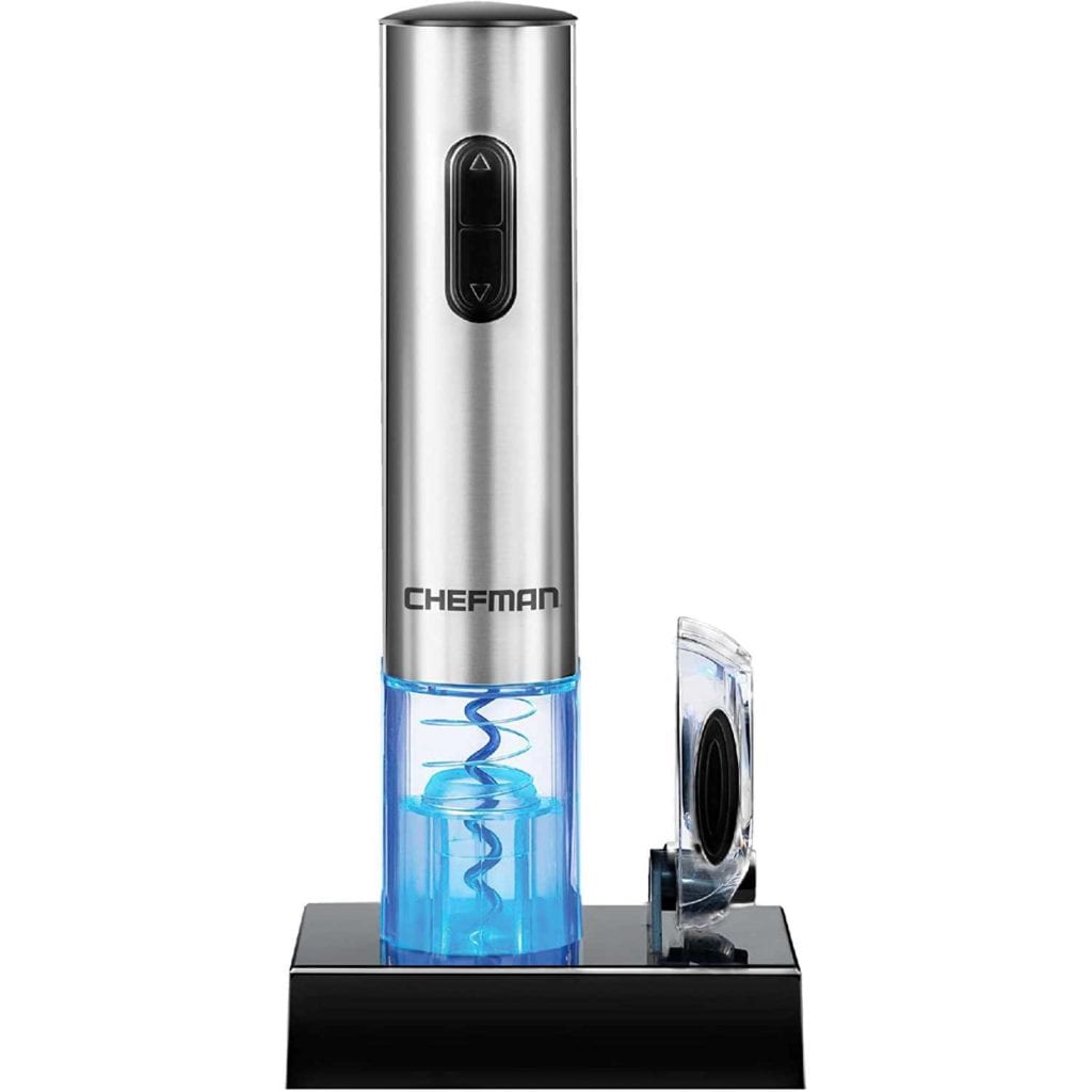 Chefman LED Automatic Electric Wine Opener Close Up - Creative Valentines Gifts For Husband