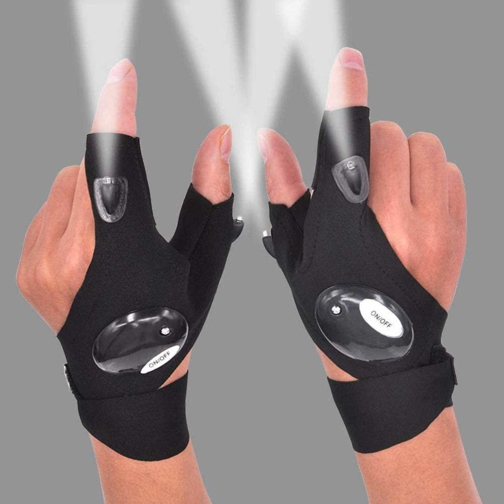 LED Finger Flashlight Stretchy Gloves with Wrist Straps Main Image - Good Father’s Day Gifts For Dad