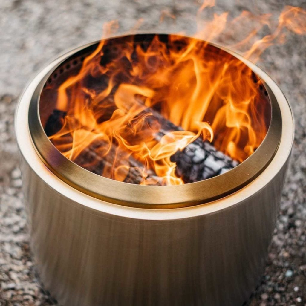 Solo Stove Smokeless Stainless Steel Portable Fire Pit Close Up - Best Mens Christmas Gifts