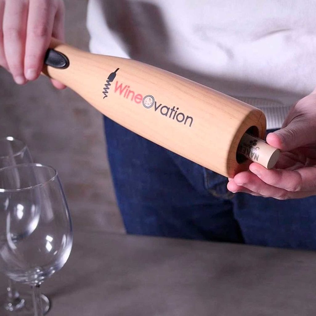 Baseball Bat Automatic Corkscrew Wine Opener Removing Cork - Fun Valentines Gift For Men