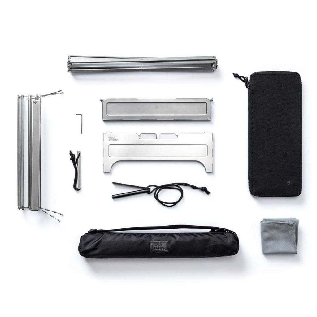 Collapsible Stainless Steel Campfire Trio Cooking Kit Parts - Best Anniversary Gifts For Boyfriend