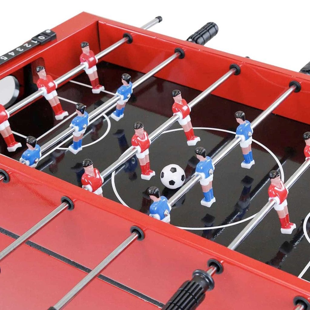 High Capacity Rolling Ice Chest with Foosball Tabletop Close Up - Unique Mens Christmas Gifts