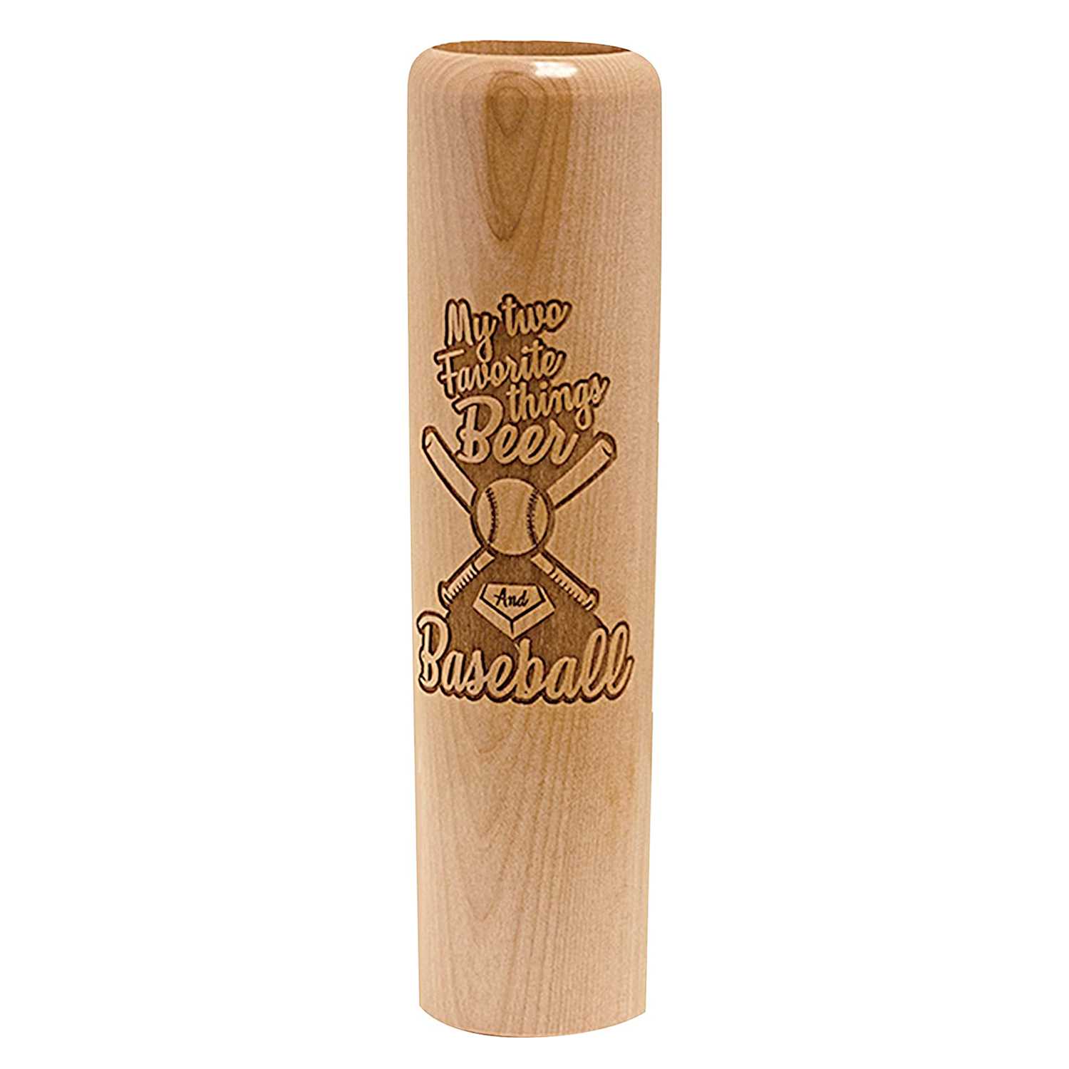Solid Wood Baseball Bat Drinking Mug Main Image - Birthday Gifts For The Impossible Man