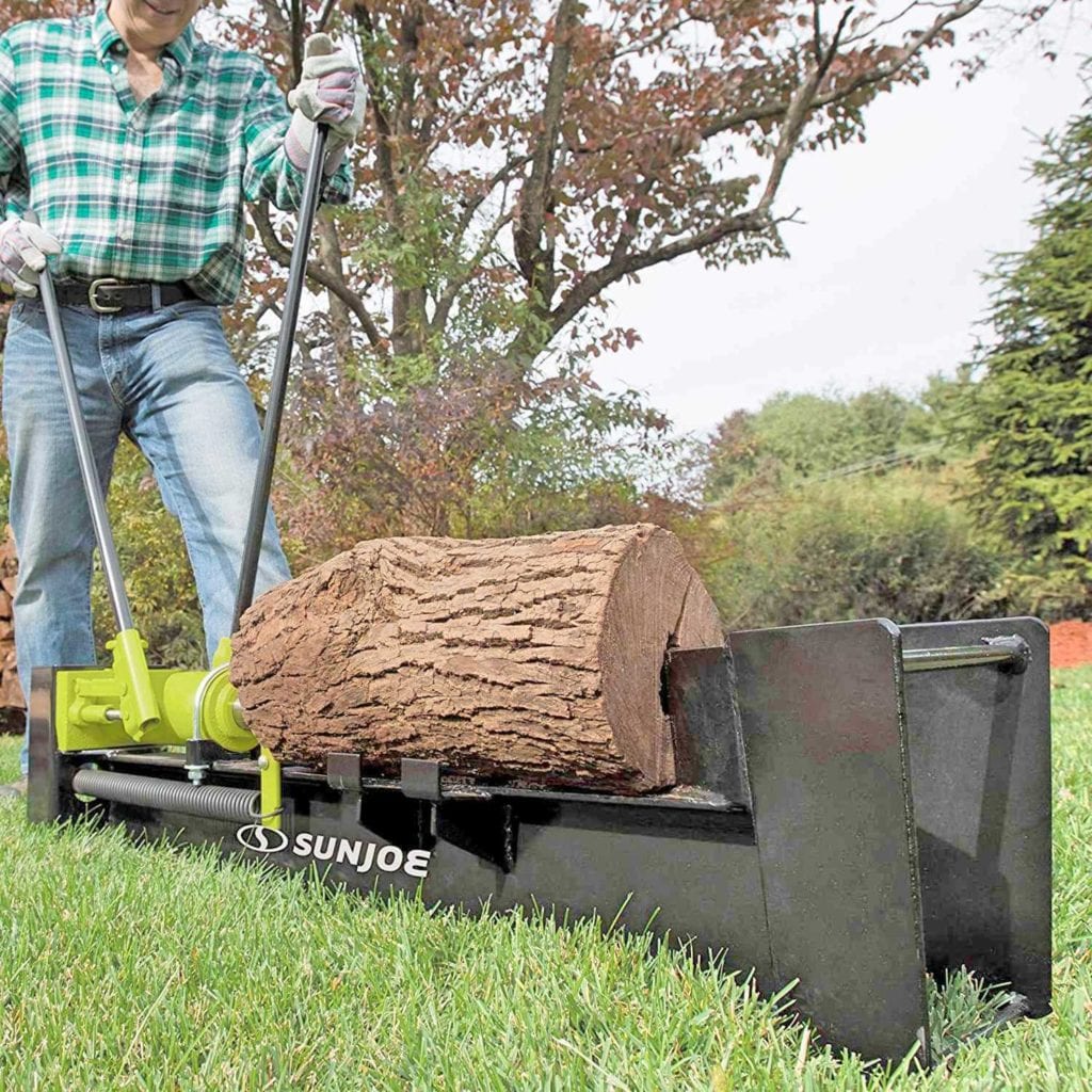 Sun Joe Hydraulic Ram Manual Log Splitter Outside - Special Fathers Day Gifts For Dad
