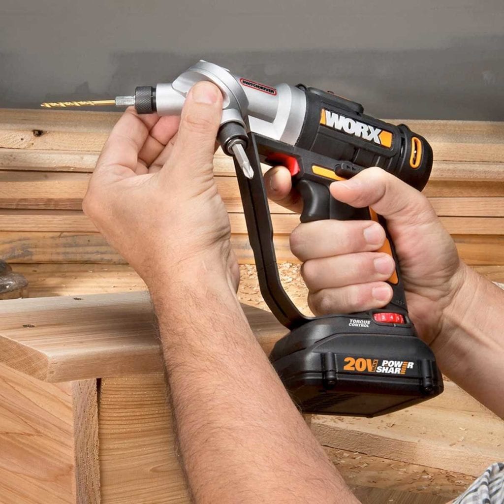 Switchdriver Two Headed Cordless Drill with Rotating Chucks Switching Bits - Special Fathers Day Gifts For Dad