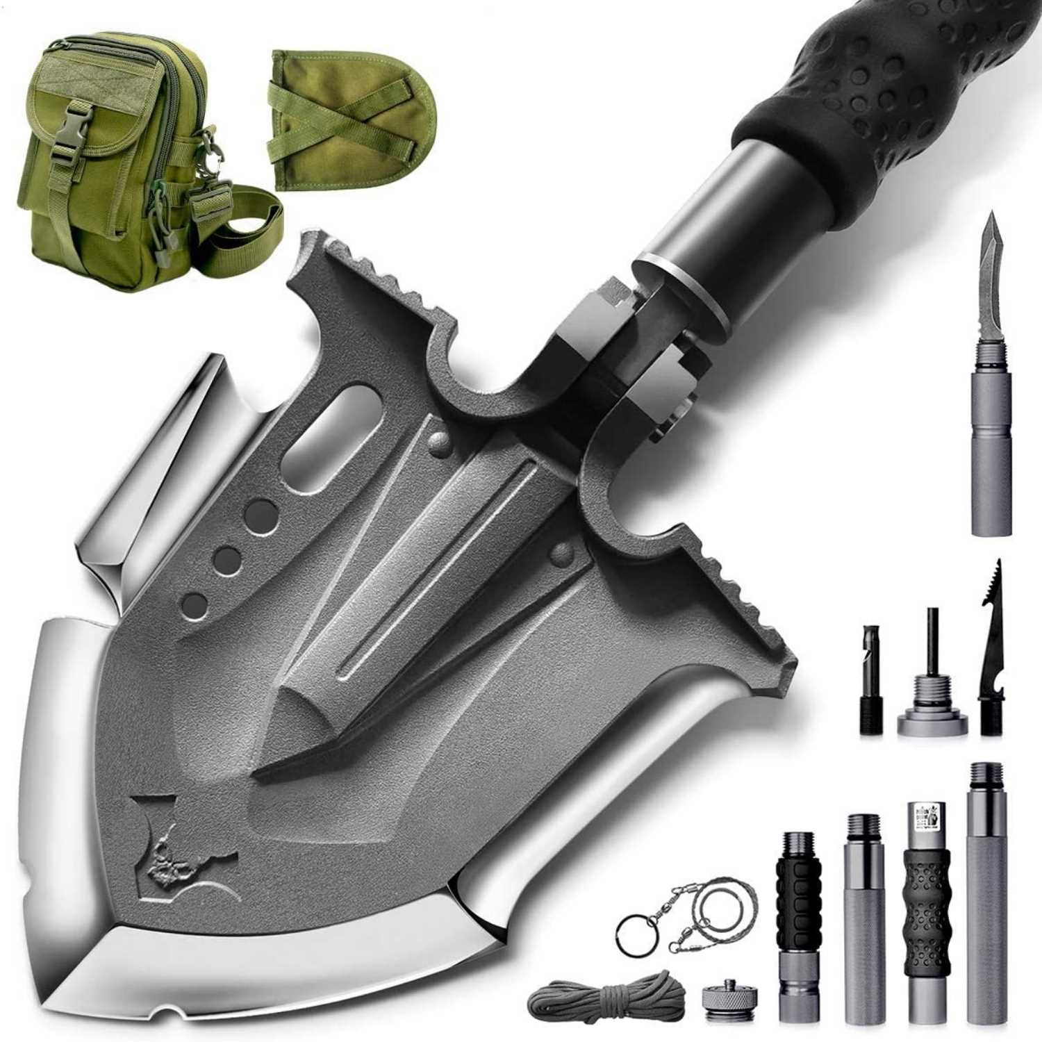 Tactical Gear 24 in 1 Multifunctional Camping Shovel Main Image – Badass Xmas Gifts For Him