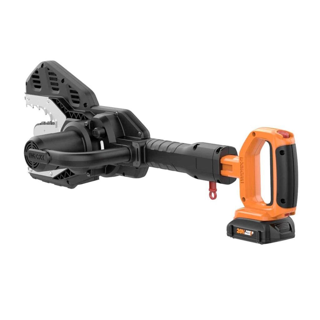 WORX JawSaw Cordless Electric Enclosed Chainsaw Back View - Best Christmas Gifts For Dad