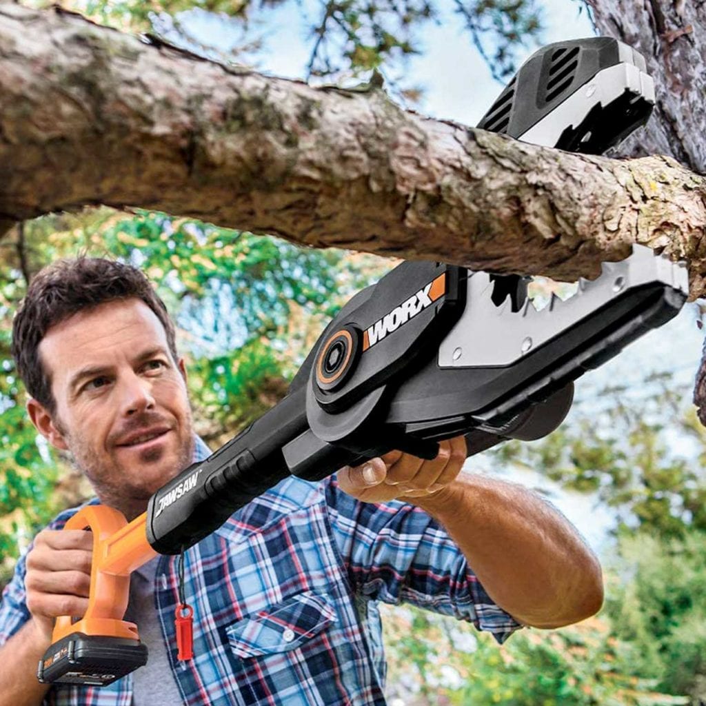 WORX JawSaw Cordless Electric Enclosed Chainsaw Tree - Best Christmas Gifts For Dad