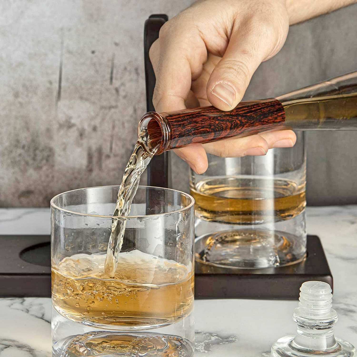 Baseball Bat Whiskey Decanter and Glass Set Pour - Cool Birthday Gifts For Guys