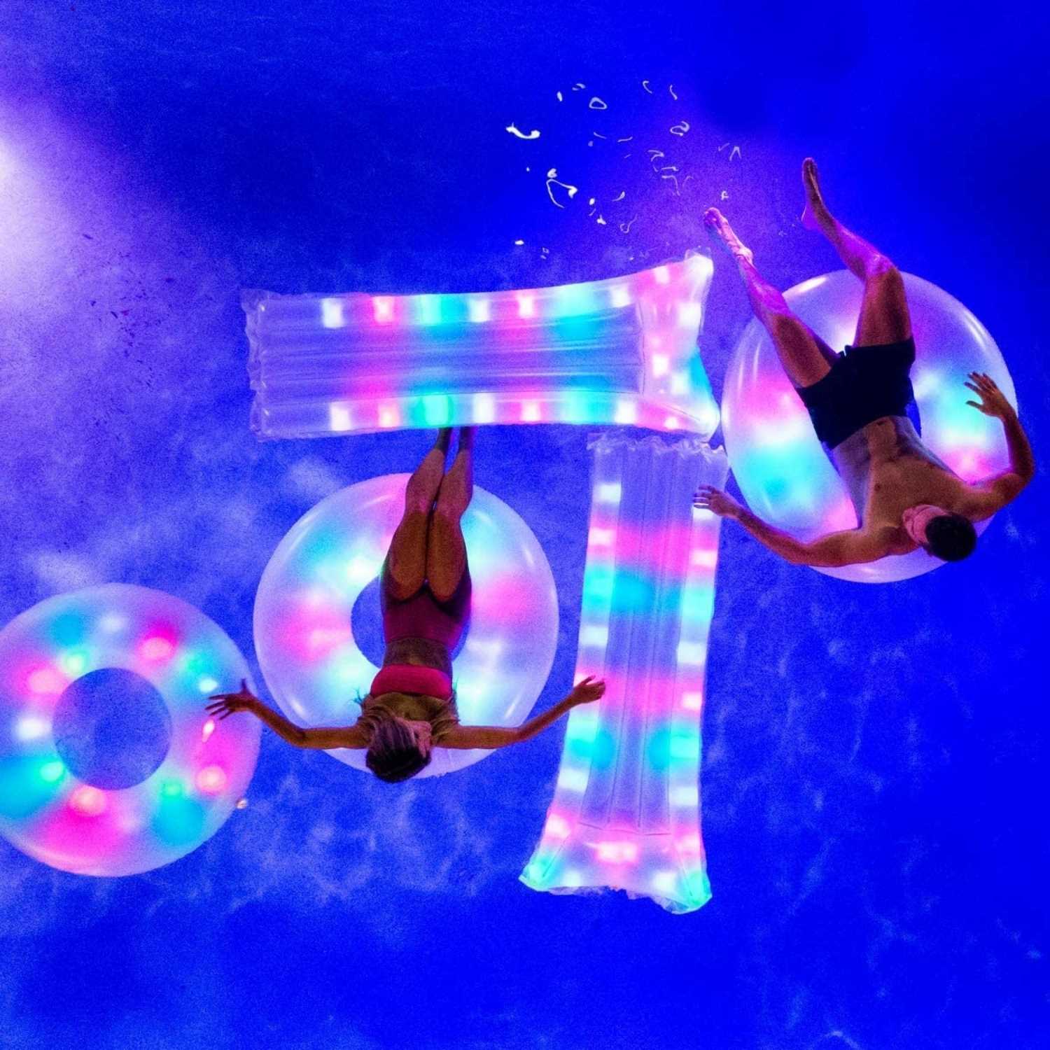 Deluxe Illuminated LED Pocket Pool Raft Guy and Girl - Fun Gift For Men