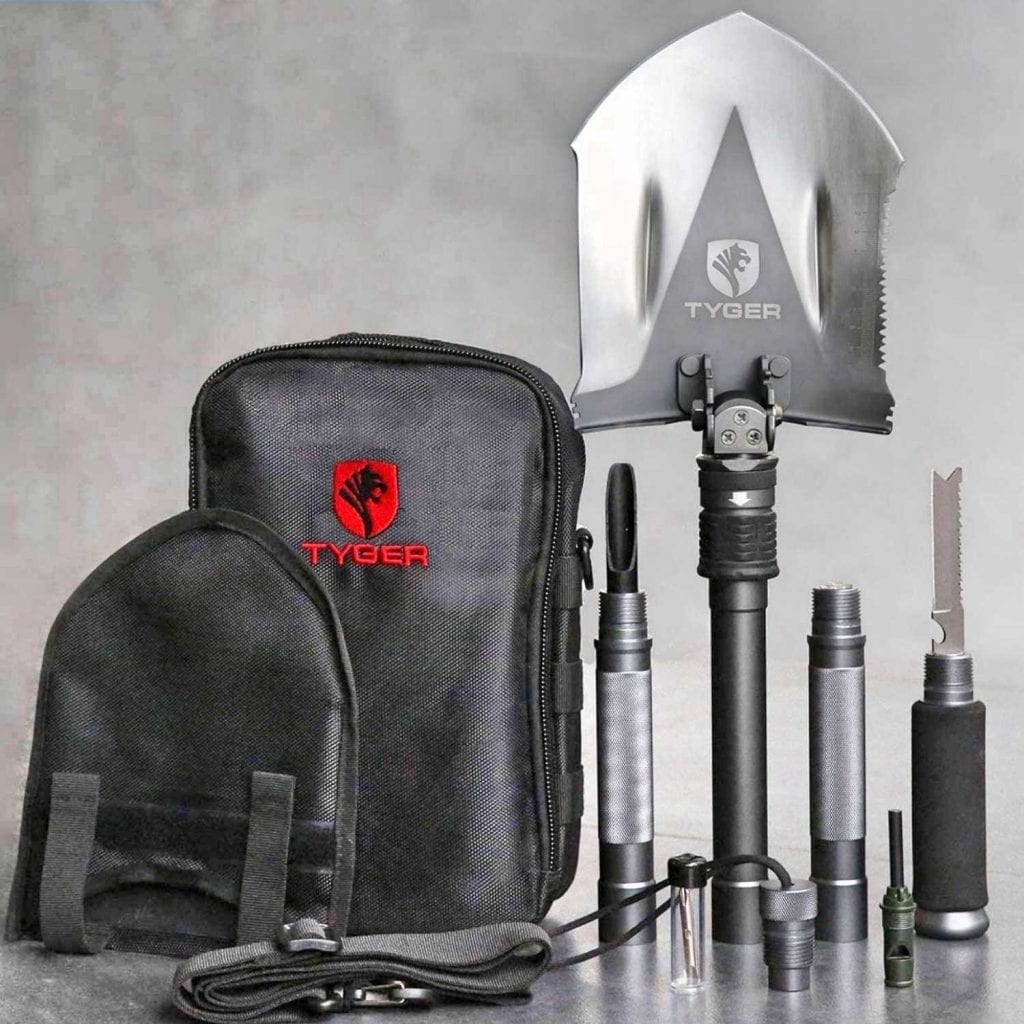 Military Grade 16-in-1 Survival Tool Shovel Backpack – Badass Birthday Gifts For Guys