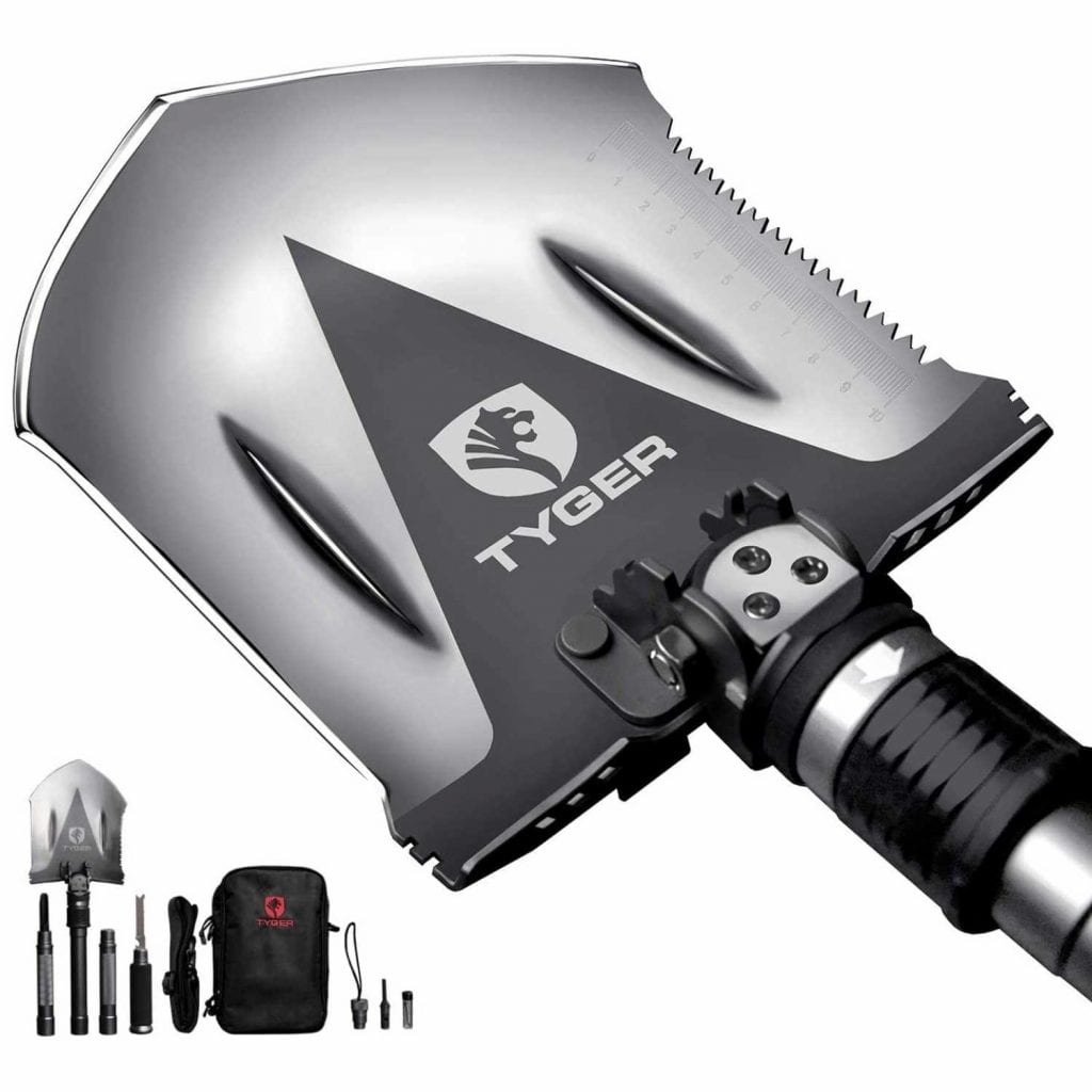 Military Grade 16-in-1 Survival Tool Shovel Main Image – Badass Birthday Gifts For Guys