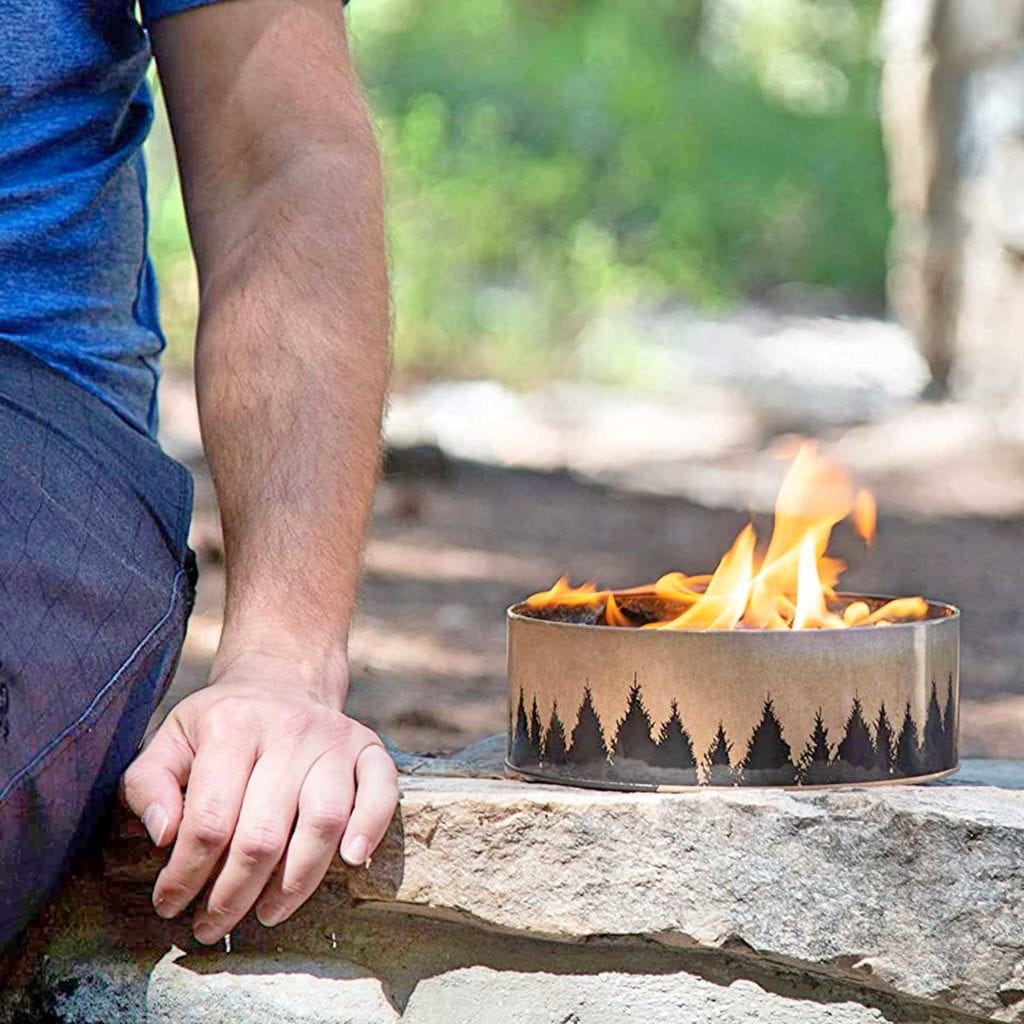 Radiate Portable Reusable Campfire In A Tin Rock Wall - Coolest Birthday Gifts For Guys