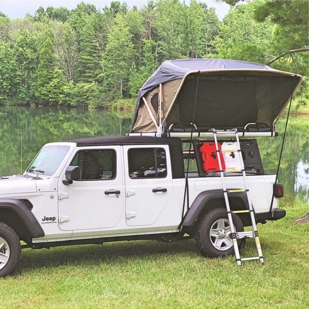 Vehicle Roof Rack Elevated Folding Camping Tent Lake - Best Birthday Gifts For Husband